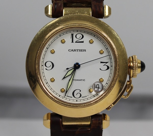 Schnelle Kreditvergabe im Pfandleihhaus für  Remschein für Ihre Cartier Pasha Gold Automatik Ref.-Nr. 1035